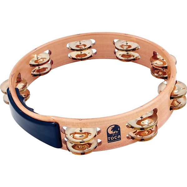 Toca Acacia Tambourine With Brass Jingles 10 in.