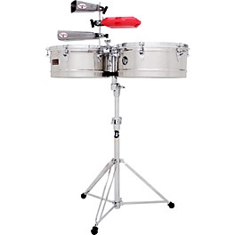 LP Prestige Series Stainless Steel Timbales 14 in./15 in. LP Prestige Series Stainless Steel Timbales 13 and 14 in.