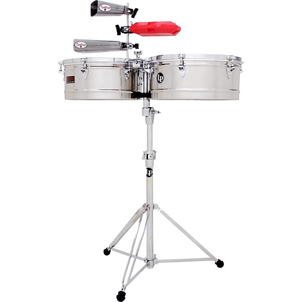 Open Box LP Prestige Series Stainless Steel Timbales Level 1 15 and 16 in.