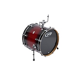 PDP by DW X7 Maple Bass Drum Red To Black Fade 18x22