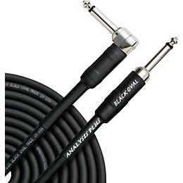 Analysis Plus Black Oval Instrument Cable 1/4" Straight to Angle 15 ft.