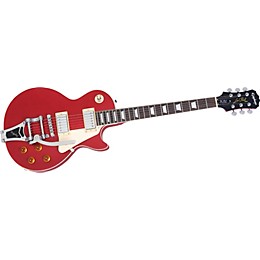 Epiphone Limited-Edition Les Paul Standard Plain-Top Electric Guitar With Bigsby Vibrato Transparent Red