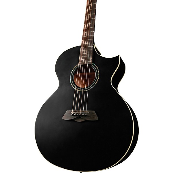 Open Box Laguna LG300CE Solid-Top Acoustic-Electric Guitar Level 1 Satin Black