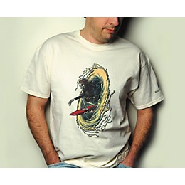 D'Addario Al McWhite Skeleton Surfer T-Shirt Large