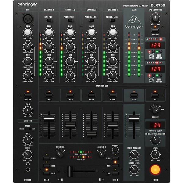 Behringer DJX750 5-Channel Pro DJ Mixer