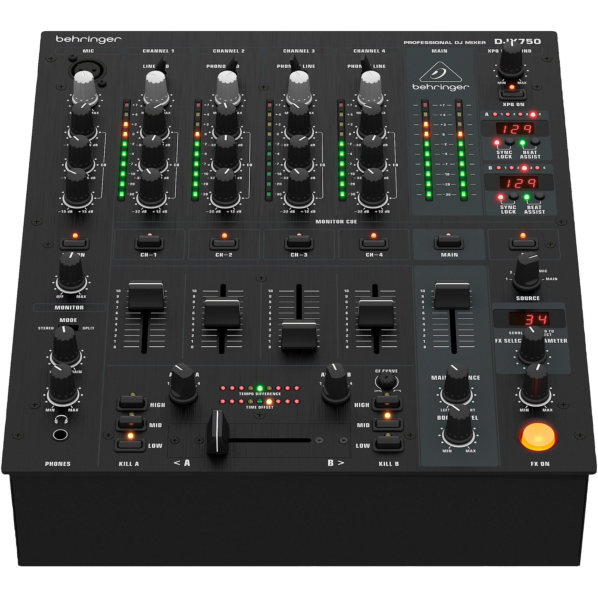 Behringer DJX-750 5-Channel DJ Mixer - Black | eBay