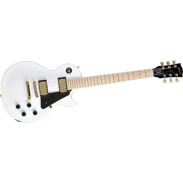 Gibson Les Paul Studio Raw Power Electric Guitar Satin White Gold Hardware  | Guitar Center