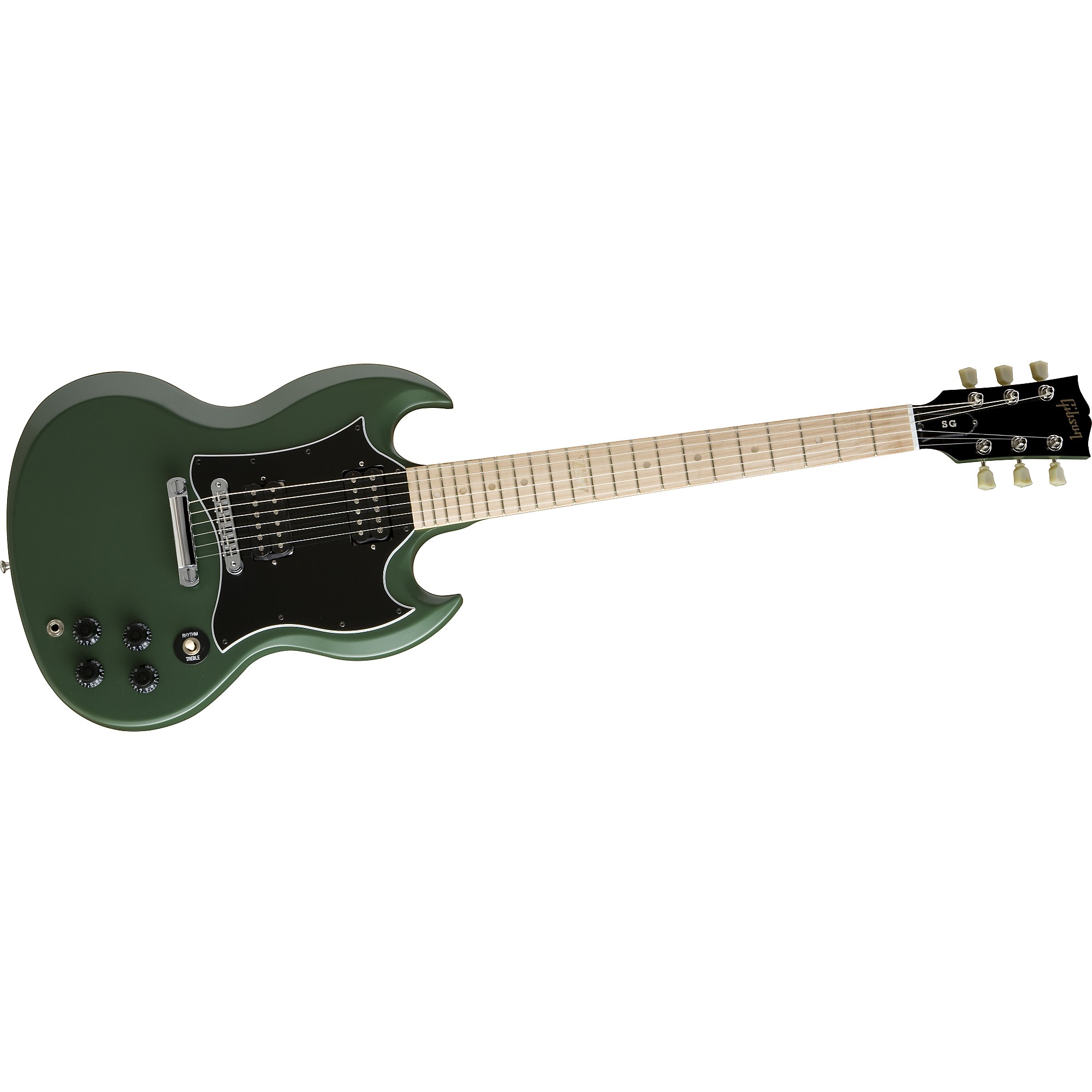 Gibson SG Raw Power Electric Guitar Satin Olive Green Chrome