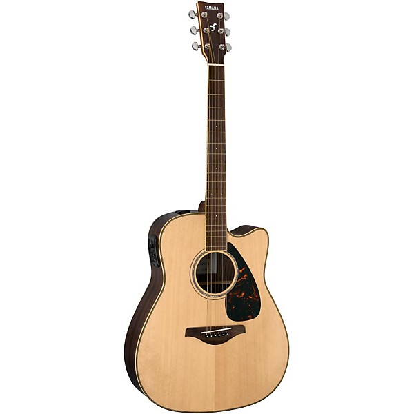 Yamaha FGX730SC Solid Top Acoustic-Electric Guitar Natural