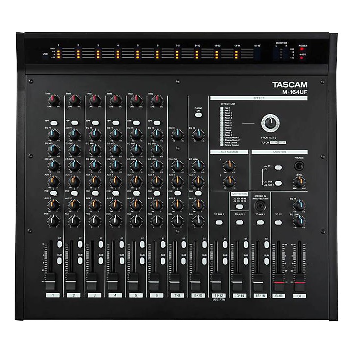 TASCAM M-164UF 16-Input Mixer with Effects and USB 2.0 Interface