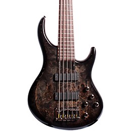 MTD Kingston ZX 5-String Electric Bass Transparent Black Rosewood Fretboard