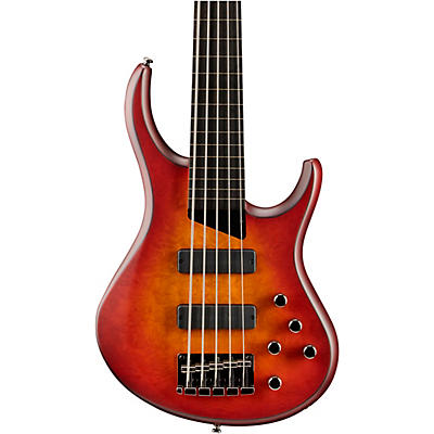 Mtd Kingston Zx 5-String Fretless Electric Bass Guitar Cherry Burst for sale