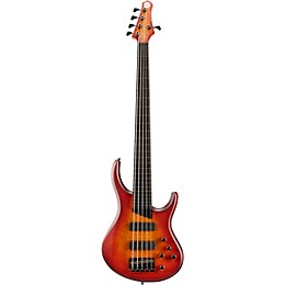Open Box MTD Kingston ZX 5-String Fretless Electric Bass Guitar Level 2 Trans Black, Ebonol Fretboard 194744010033