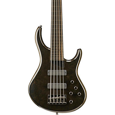 Mtd Kingston Zx 5-String Fretless Electric Bass Guitar Transparent Black Ebonol Fretboard for sale