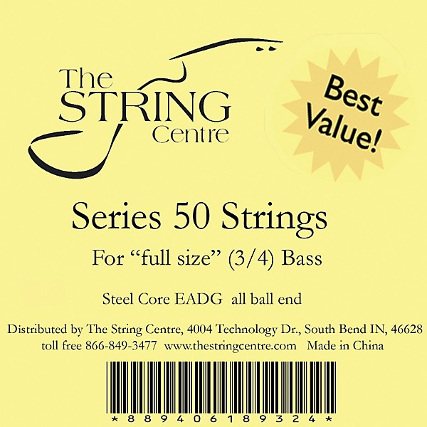 The String Centre Series 50 Double Bass String Set 1/4 Size set