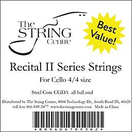 The String Centre Recital II Cello String Set 1/2 Size set