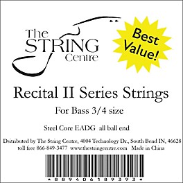 The String Centre Recital II Bass String Set 3/4 Size set