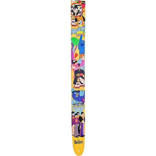 D'Addario Vinyl 2.5" Beatles Guitar Strap Yellow Submarine