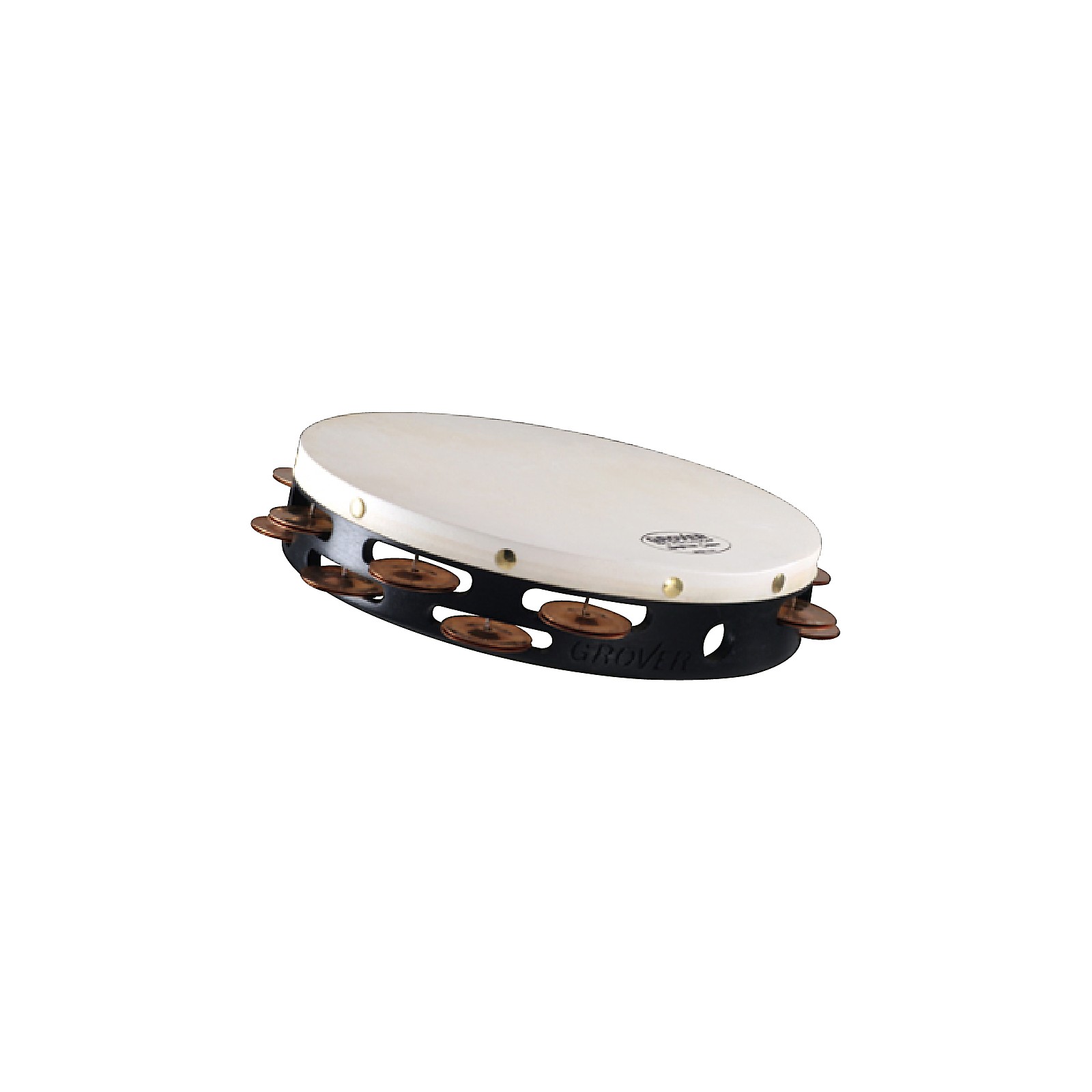 Grover Pro Synthetic Head Tambourine 10 in. Double Row Beryllium Copper