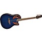 Ovation Celebrity CC44 Mid-Depth Contour Acoustic-Electric Guitar Transparent Blue Quilt thumbnail