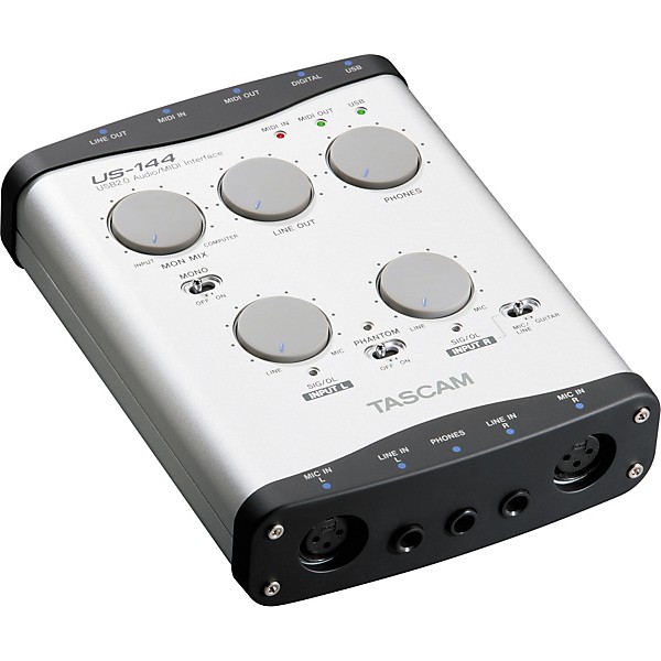 TASCAM US-144 USB Audio/MIDI Interface New Open Box