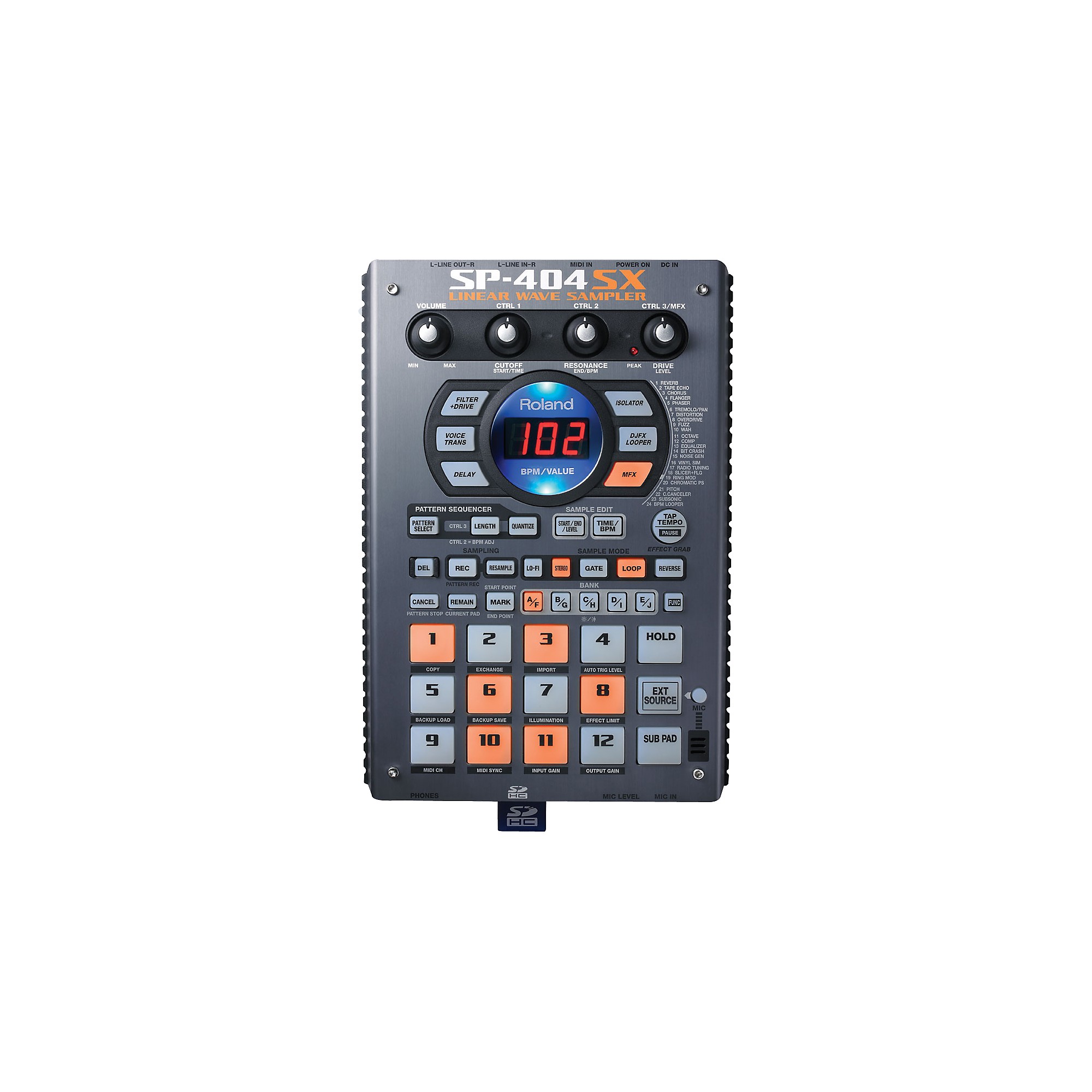 Open Box Roland SP-404SX Portable Sampler with Effects