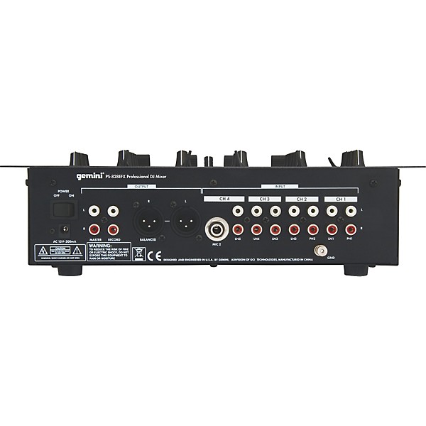 Restock Gemini PS-828EFX 4-Channel Stereo Mixer With Effects