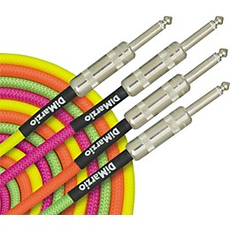 DiMarzio Neon Overbraid Instrument Cable Yellow 10 ft.
