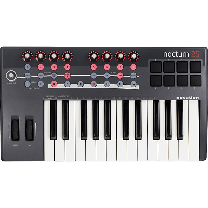 Novation Nocturn 25 MIDI Controller Keyboard Guitar Center