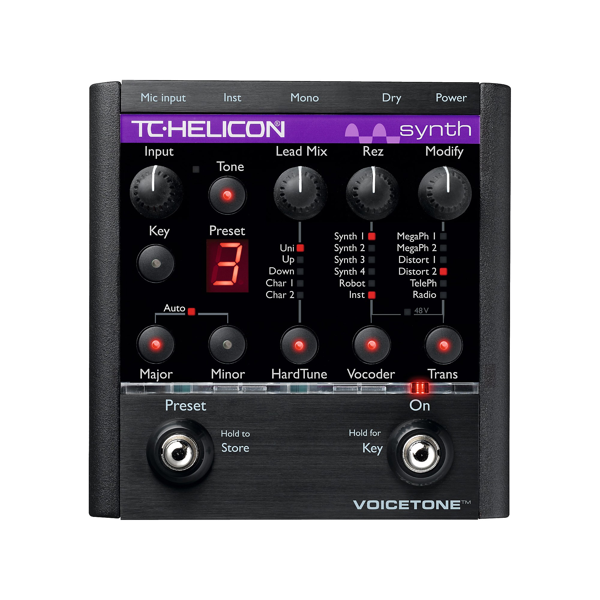 TC-Helicon VoiceTone Synth HardTune & Vocoder Pedal | Guitar Center