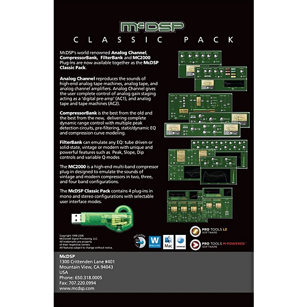 McDSP Classic Pack Software Native Version