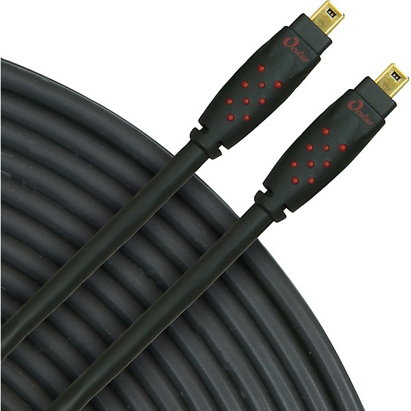 Rapco Horizon Oculus 4-Pin to 4-Pin Firewire Cable, Series 6, Eco-Friendly Black 3 Meter