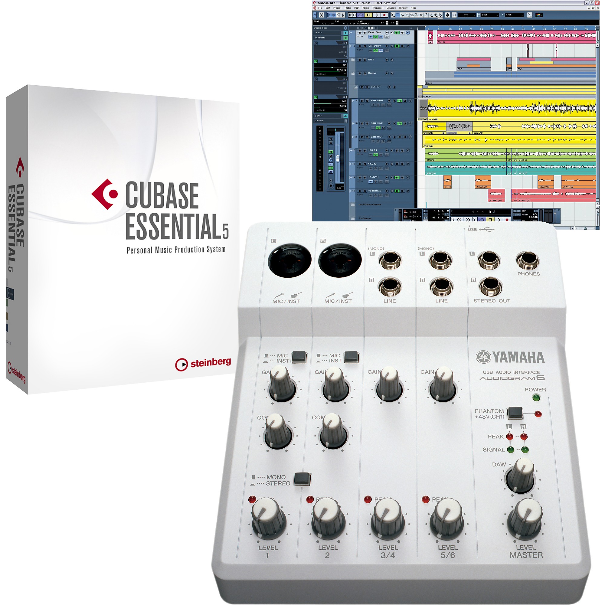 Yamaha Audiogram 6 & Cubase Essential 5 Recording Package | Guitar