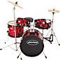 Pulse 5-Piece Junior Drum Set Laser Red