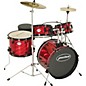 Pulse 5-Piece Junior Drum Set Laser Red