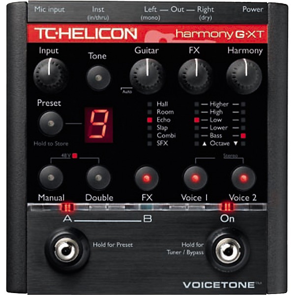 Open Box TC Helicon VoiceTone Harmony G-XT Vocal Harmony and Effects Pedal for Guitarists Level 2  190839085320