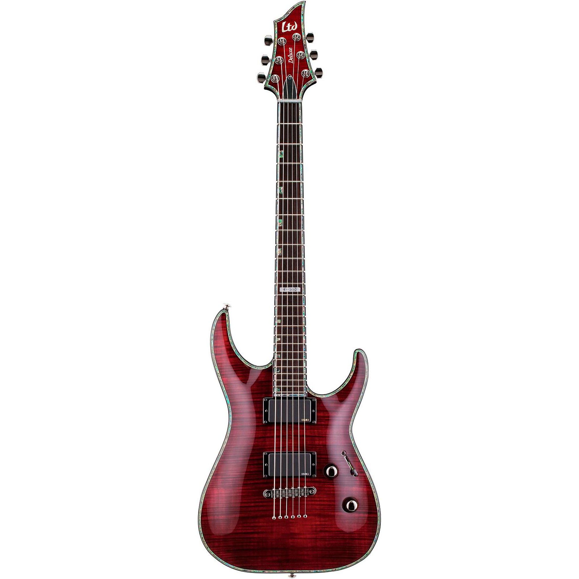 国内発送 Open See-Thru Guitar Electric H-1001FM Deluxe LTD ESP Box デュエルマスターズ