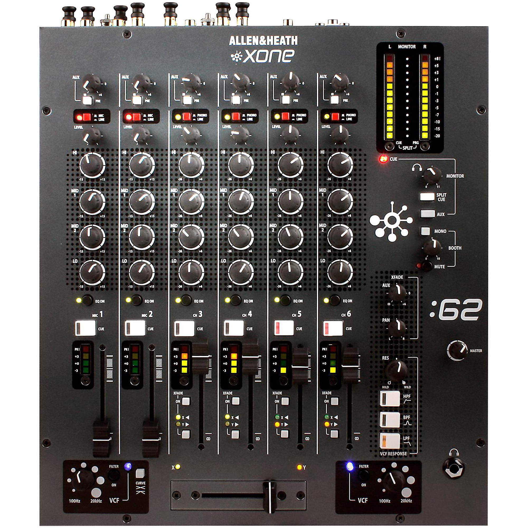 Allen & Heath Xone:62 6-Channel DJ Mixer