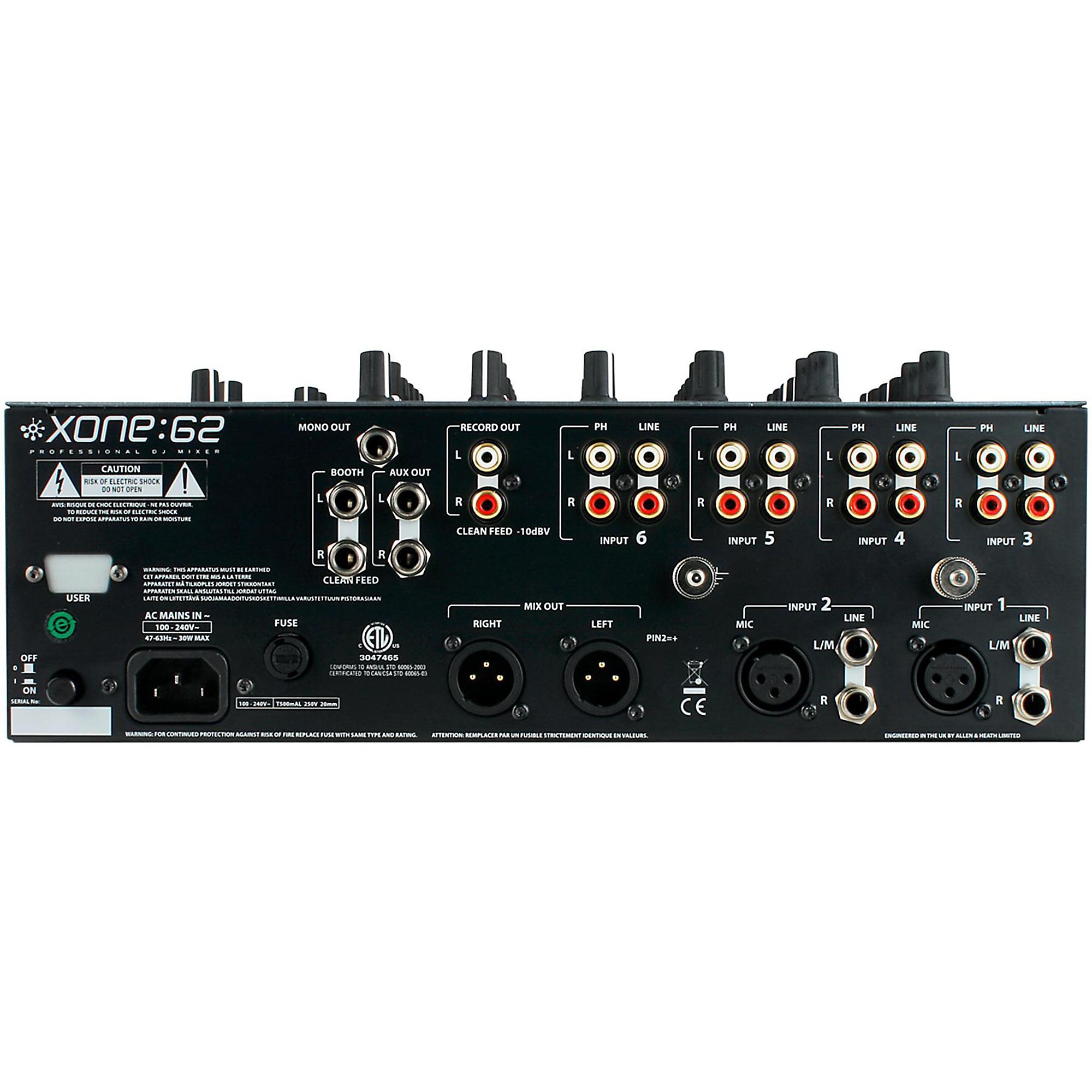 Allen & Heath Xone:62 6-Channel DJ Mixer | Guitar Center