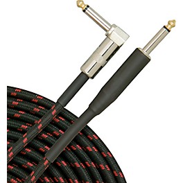 Musician's Gear Tweed Right Angle Instrument Cable Black 20 ft. Musician's Gear Tweed Right Angle Instrument Cable Red 20 ft.