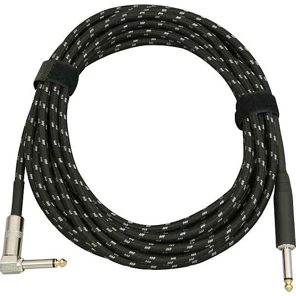 Musician's Gear Tweed Right Angle Instrument Cable Black 20 ft.