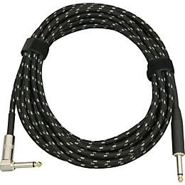 Musician's Gear Tweed Right Angle Instrument Cable Black 10 ft.