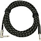 Musician's Gear Tweed Right Angle Instrument Cable Black 10 ft.