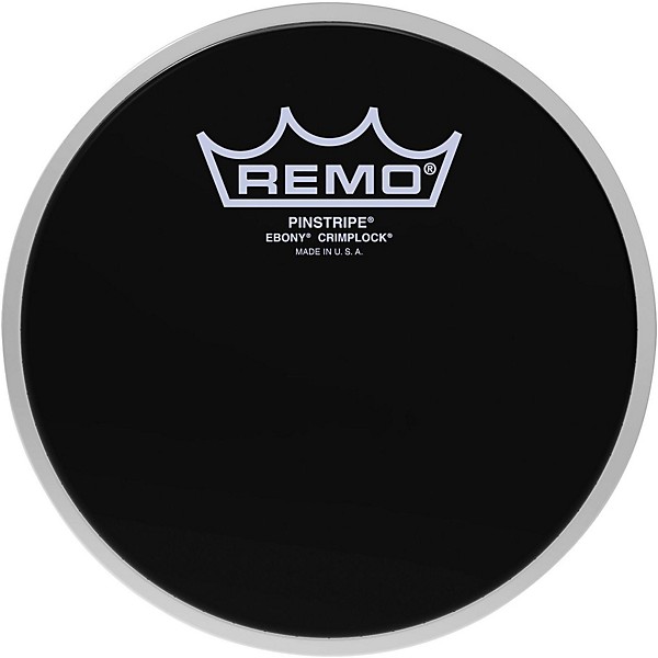 Remo Pinstripe Ebony Crimplock Drum Head 6 in.