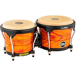 MEINL Free Ride Designer Series Wood Bongo Set Amber Flame 6-3/4 in. and 8 in.