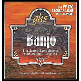 GHS Stainless Steel 5-String Banjo Strings - Light