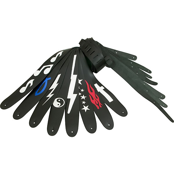 D'Addario Planet Waves Icon Leather Guitar Strap Cross