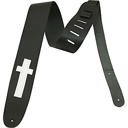 D'Addario Planet Waves Icon Leather Guitar Strap Cross