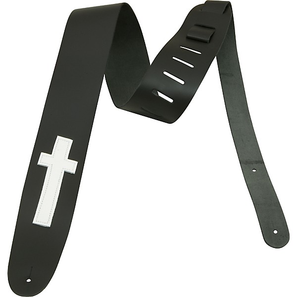 D'Addario Planet Waves Icon Leather Guitar Strap Cross