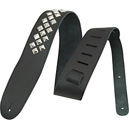 D'Addario Planet Waves Leather Guitar Strap with Diamond Studs